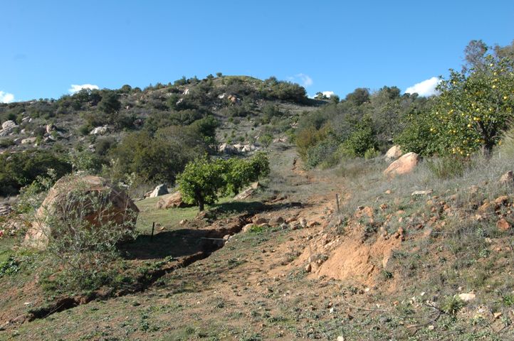 View from road of alternative entry