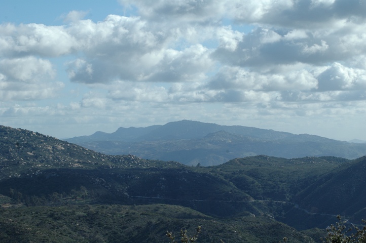 Mt. Woodson above Poway...