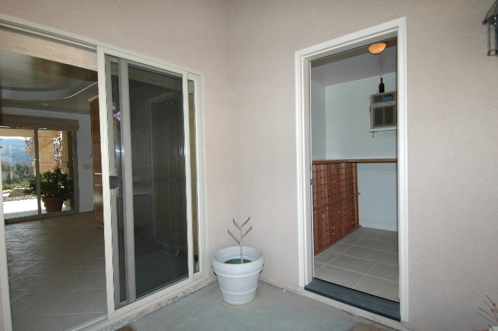 Covered Entry from Kitchen to Wine Cellar...